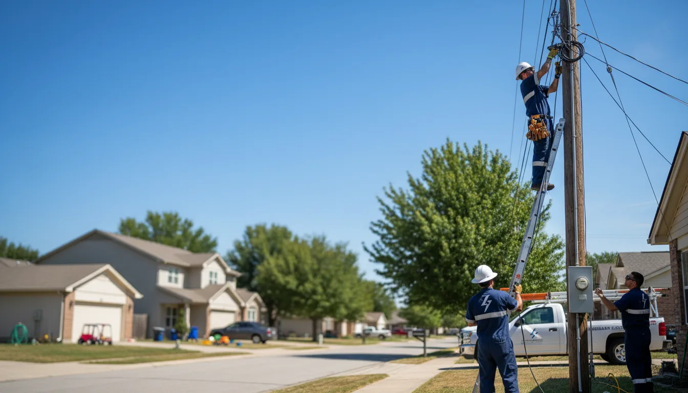 Residential electrician providing installation services in Kendalia, TX